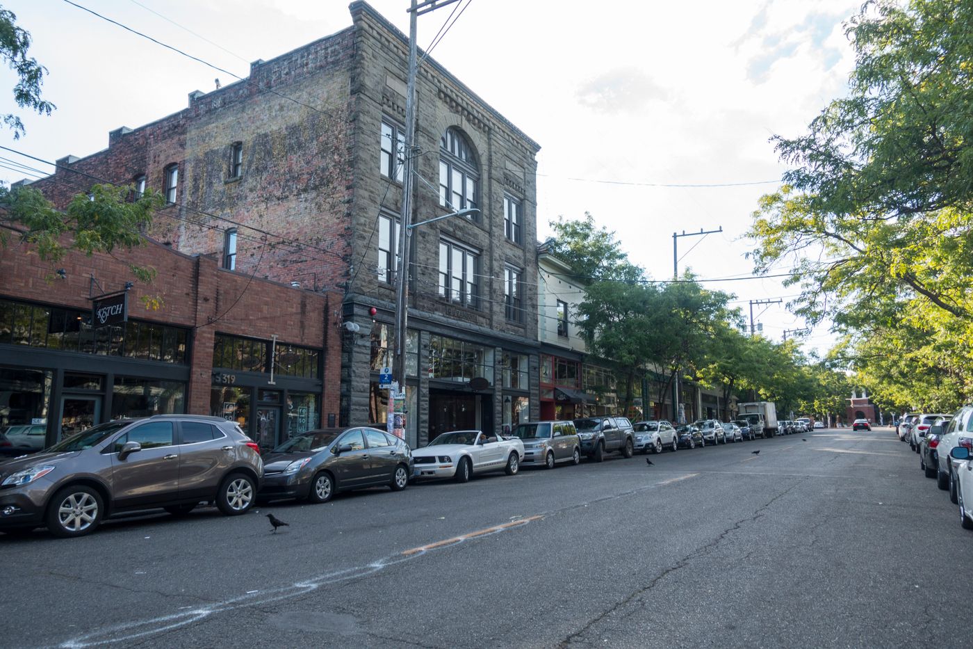 Ballard neighborhood Market Street in Seattle
