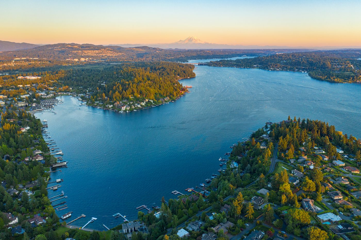 Bellevue skyline from above