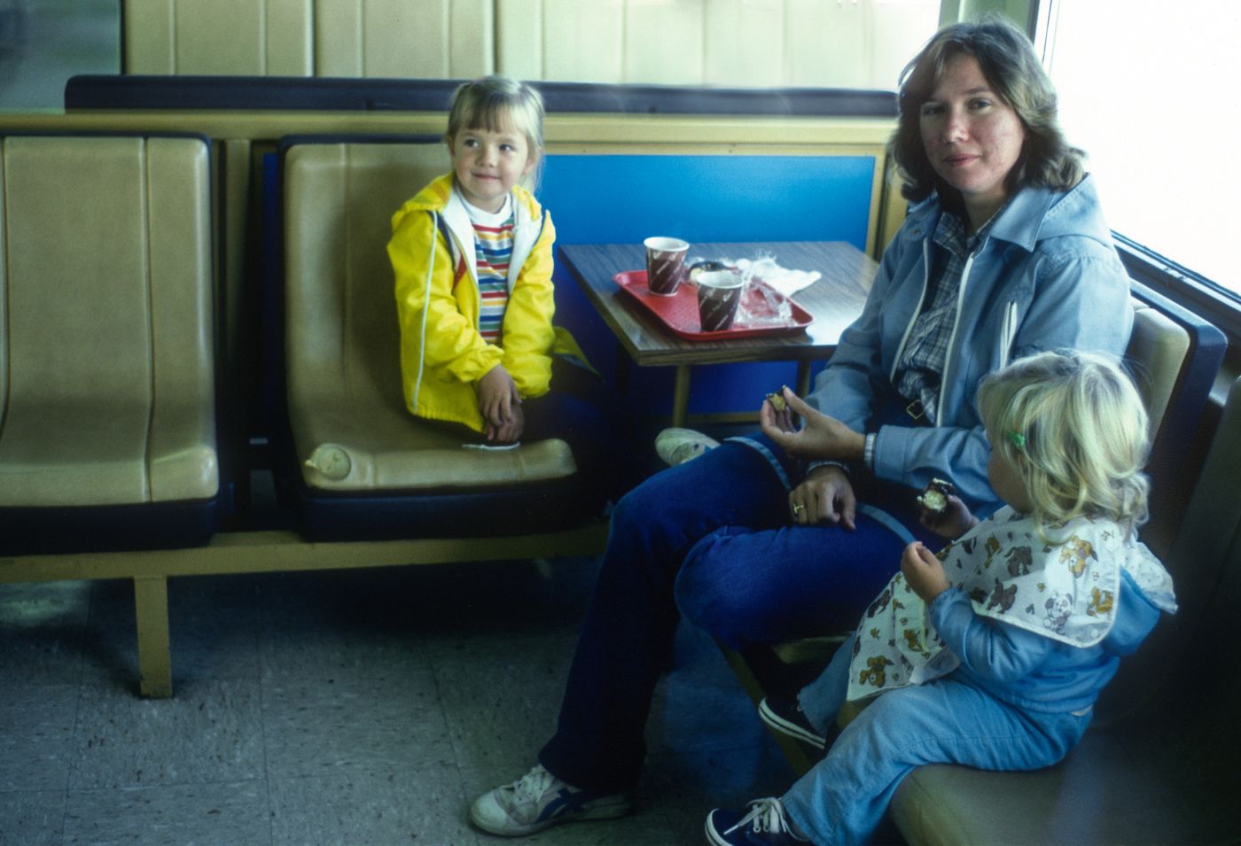 Having a snack on the Seattle ferry