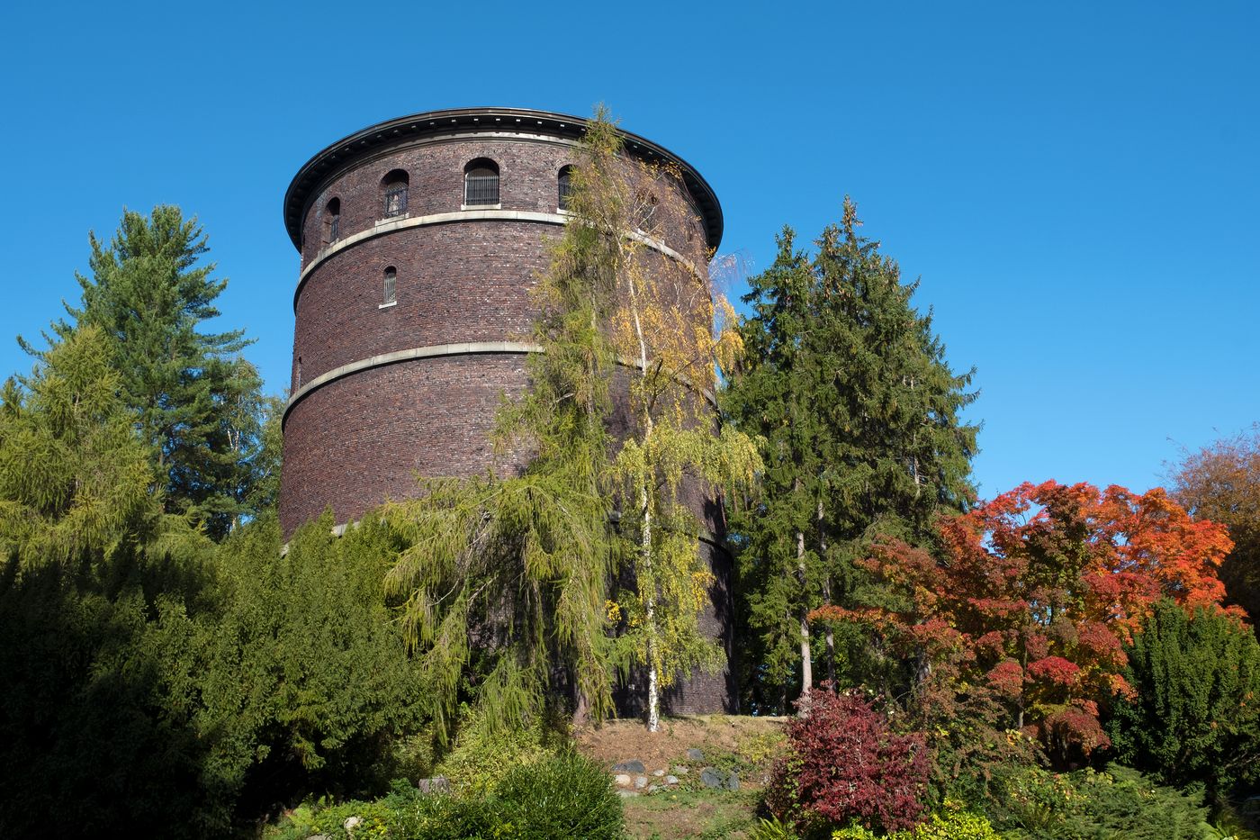Historic water tower in Seattle neighborhood
