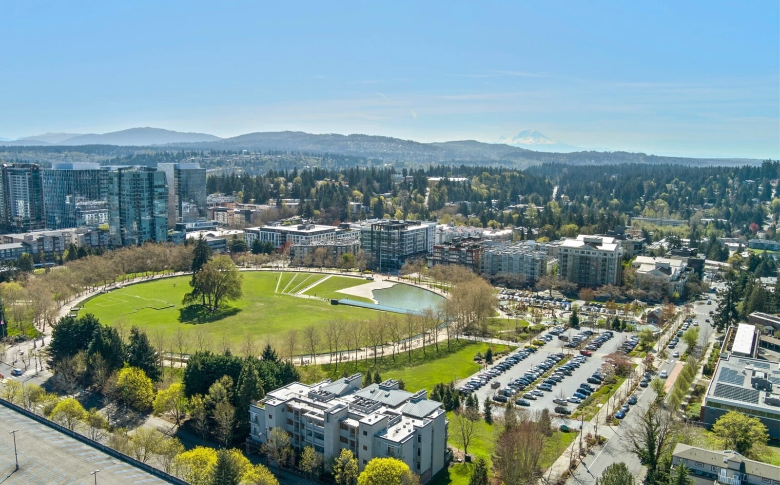 Mondrian Condos exterior at 10015 NE 4th St in Downtown Bellevue