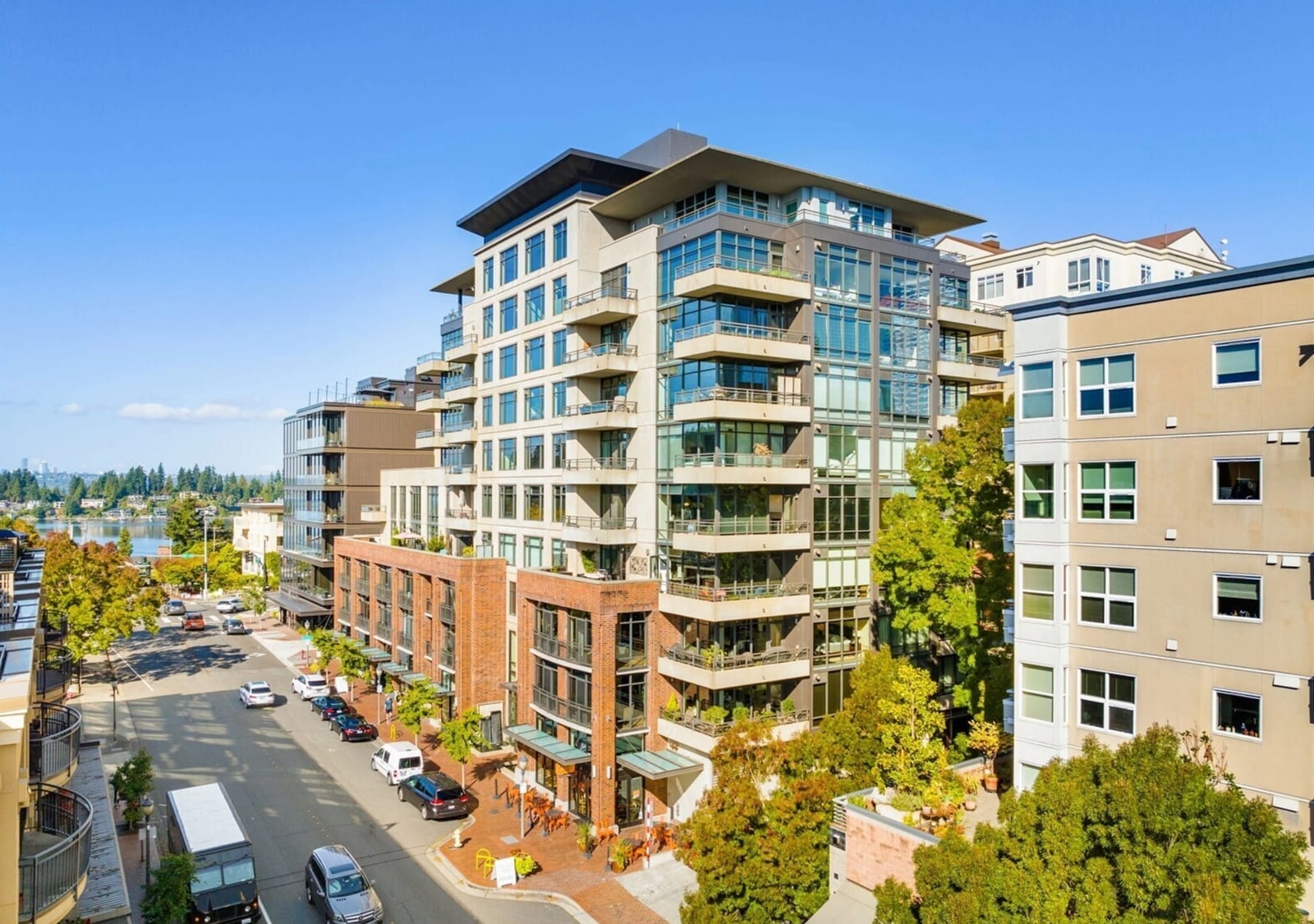 View of Lake Washington from One Main Street residence