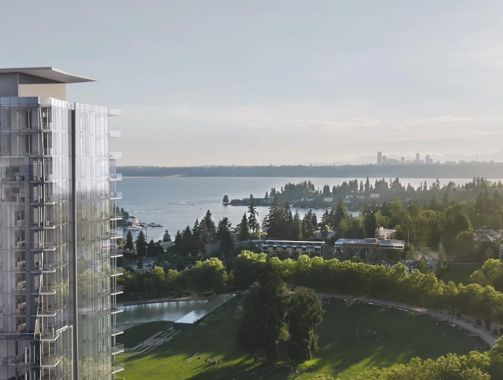 Park Row Bellevue luxury condo tower exterior