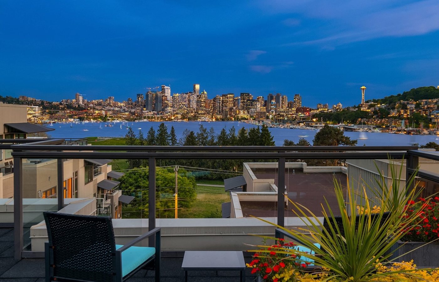 Designer kitchen with quartz countertops and Thermador appliances