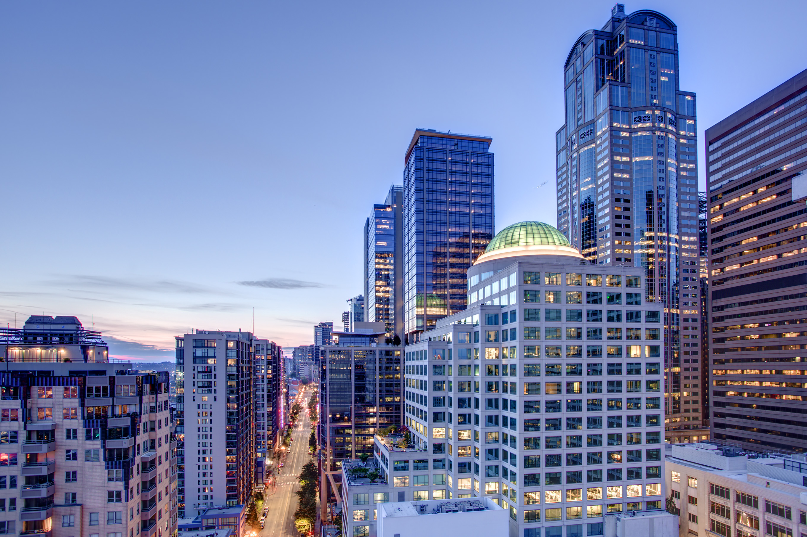 Madison Tower rooftop deck in Downtown, Seattle